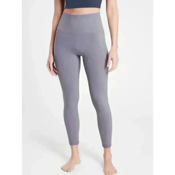 Athleta Violet Purple Salutation Stash Pocket II 7/8 Tight Leggings Small - Picture 1 of 10